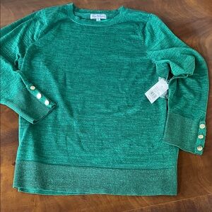Kim Rogers Shimmering Emerald Sweater